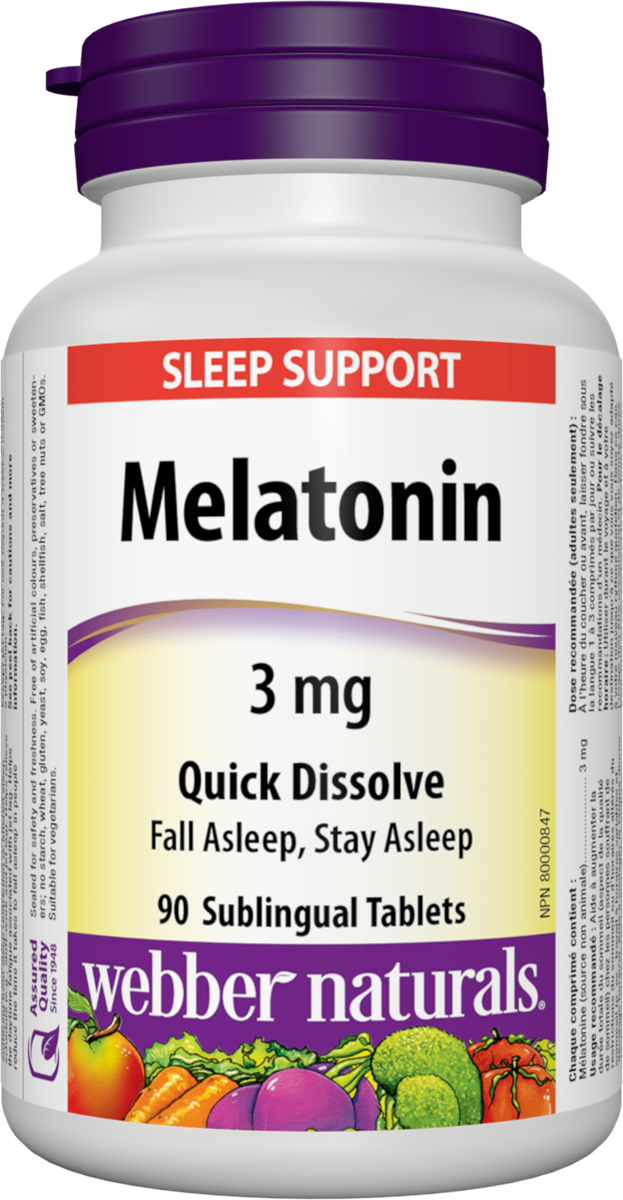 Webber Naturals Melatonin 3mg Tabs 90's NETT