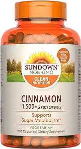 SunDown Cinnamon 1, 000mg Caps 200's NETT